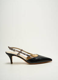 Sandale/pantofi decupați toc cui. toc de 4 la 6 cm negru NIMAL femme