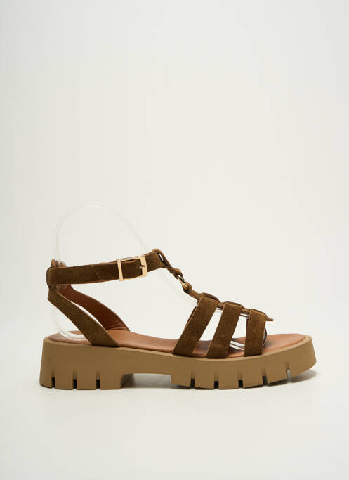 Sandale/Pantofi decupați maro SMS femeie