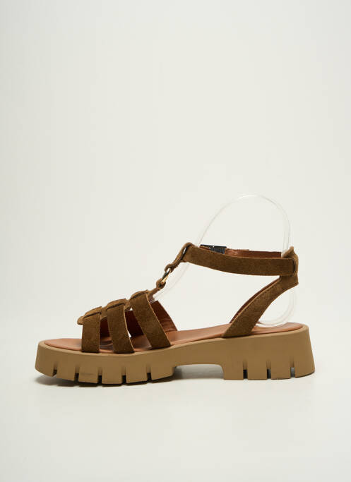 Sandale/Pantofi decupați maro SMS femeie