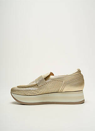 Slip-on-uri țesătură satinată toc de 4 la 6 cm auriu SOFTWAVES femeie