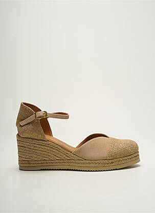 Espadrile vârf rotund toc de 7 la 9 cm bej UNISA femeie