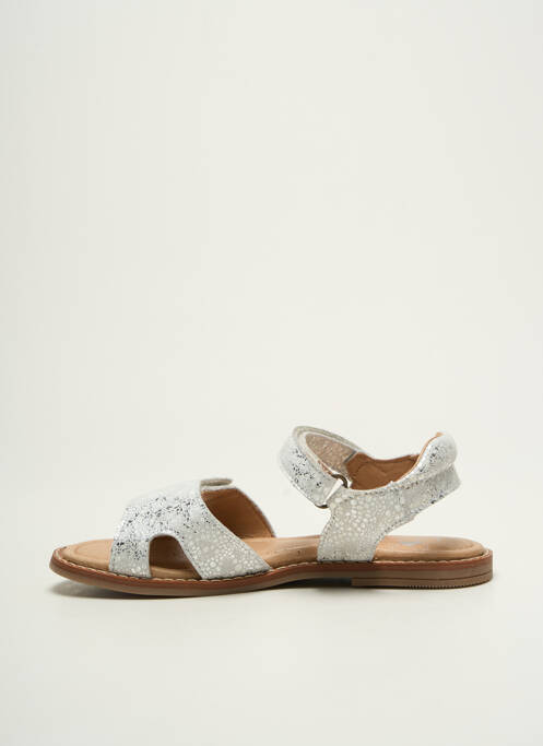 Sandale/pantofi decupați imprimare chiquet argintiu NÖRVIK fille