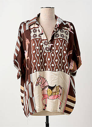 Bluză maro BISCOTE femeie