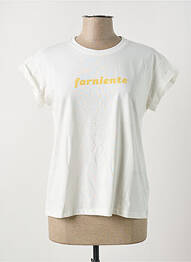 Tricou croială dreaptă mâneci scurte alb GRACE & MILA femme