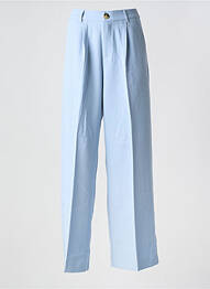 Pantalon drept țesătură crep mărime normală albastru GRACE & MILA femme