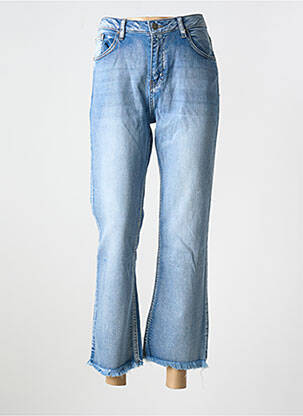 Blugi cu croială dreaptă albastru BISCOTE femeie