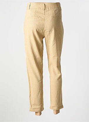 Pantalon 7/8 închidere cu fermoar sub clapetă cu nasturi mărime normală bej SEE U SOON femeie