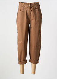 Pantalon 7/8 elasticitate mărime normală maro PAKO LITTO femme