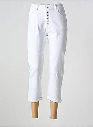 Blugi cu croială slim alb BISCOTE femeie