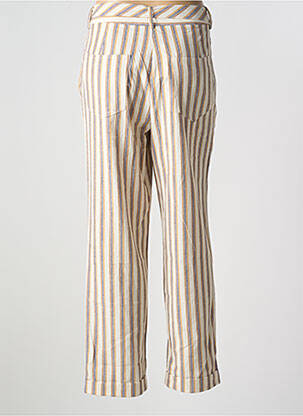 Pantalon drept țesătură poplin mărime normală bej SEE U SOON femeie