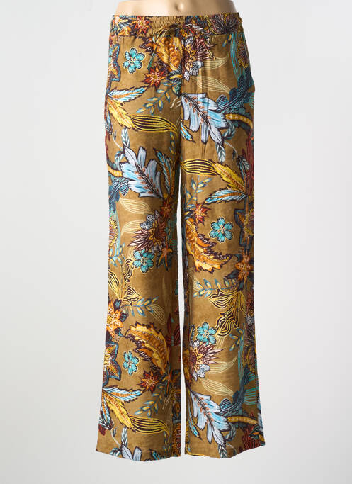 Pantalon drept țesătură poplin mărime normală maro PAKO LITTO femme