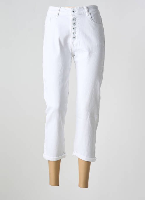 Blugi cu croială slim alb BISCOTE femeie