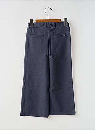 Pantalon larg țesătură poplin talie elastică gri GARCIA fată