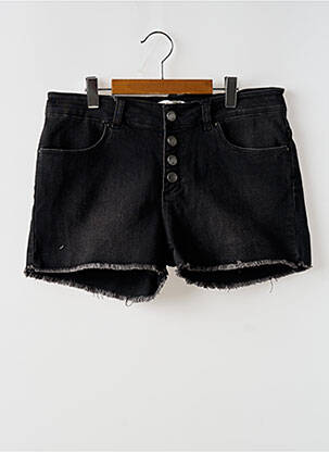 Șort țesătură denim mărime normală negru IKKS femeie