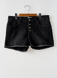 Șort țesătură denim mărime normală negru IKKS femeie