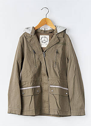 Parka glugă detașabilă cu glugă verde IKKS fată
