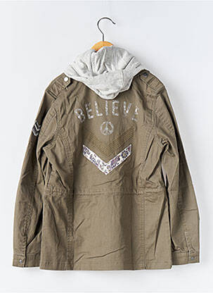Parka glugă detașabilă cu glugă verde IKKS fată