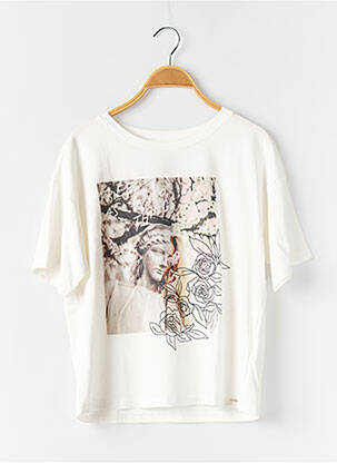 Tricou elasticitate mâneci scurte bej WAY (WAY ARE YOU) BY IKKS fată