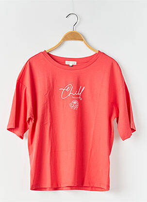 Tricou elasticitate mâneci scurte roșu WAY (WAY ARE YOU) BY IKKS fată