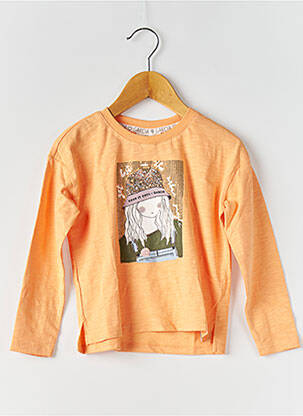 Tricou elasticitate mâneci lungi portocalie GARCIA fată