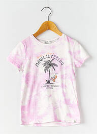 Tricou croială cambrată mâneci scurte violet GARCIA fată