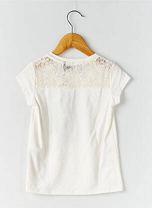 Tricou croială cambrată mâneci scurte bej IKKS fată