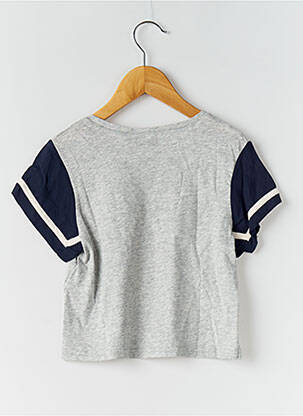 Tricou elasticitate mâneci scurte gri IKKS fată