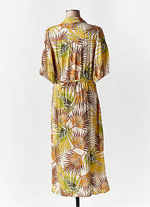 Rochie lungă mâneci scurte mâneci scurte verde GEISHA femeie