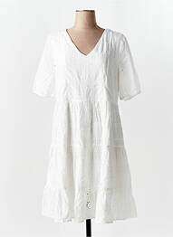 Rochie midi mâneci scurte mâneci scurte alb GEISHA femme