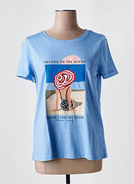 Tricou serigrafie mâneci scurte albastru STREET ONE femme