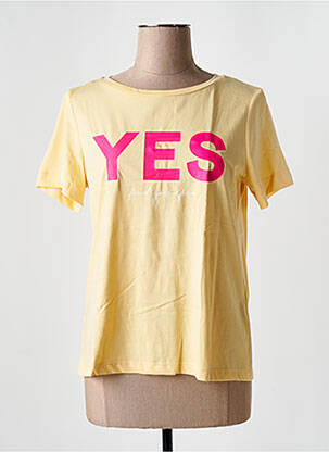 Tricou serigrafie mâneci scurte galben STREET ONE femeie
