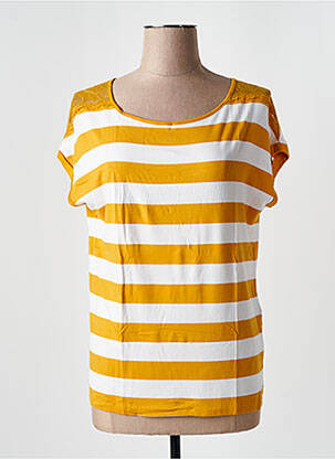 Tricou elasticitate mâneci scurte galben STREET ONE femeie