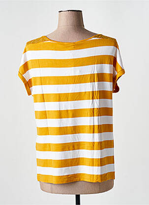 Tricou elasticitate mâneci scurte galben STREET ONE femeie