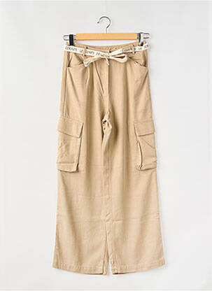 Pantalon cargo bej LE TEMPS DES CERISES fată
