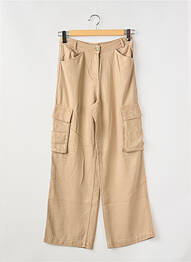 Pantalon cargo țesătură poplin bej LE TEMPS DES CERISES fille