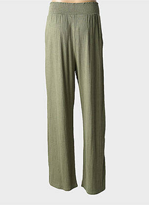 Pantalon drept talie elastică talie elastică verde WAY (WAY ARE YOU) BY IKKS fată