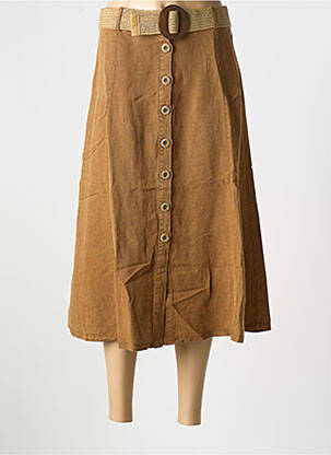 Fustă midi maro GEISHA femeie