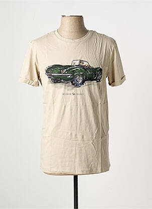 Tricou bej BENSON & CHERRY bărbat