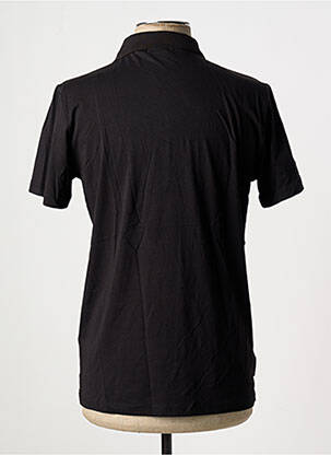 Polo elasticitate mâneci scurte negru DOUBLEHOOD bărbat