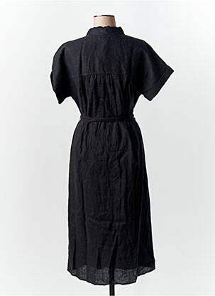 Rochie midi mâneci scurte mâneci scurte negru TOMMY HILFIGER femeie
