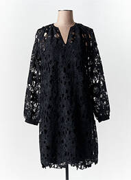 Rochie midi mâneci lungi mâneci lungi negru SOYA femeie