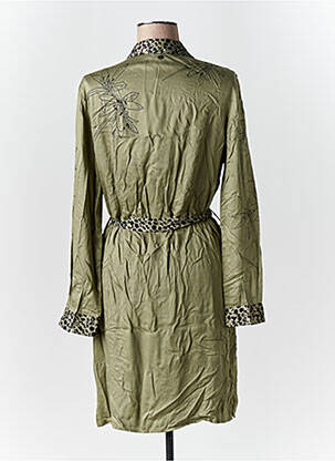 Rochie midi imprimeu fantezie mâneci lungi verde FREEMAN T.PORTER femeie