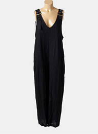 Salopetă-pantalon fără mâneci fără mâneci negru FREEMAN T.PORTER femme