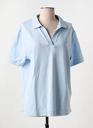 Polo broderie mâneci scurte albastru TOMMY HILFIGER femeie