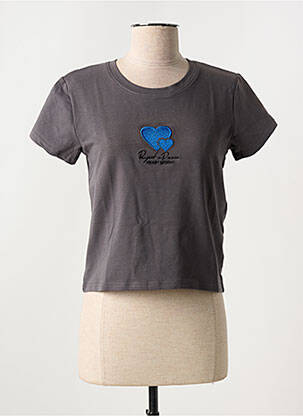 Tricou elasticitate mâneci scurte gri PROJECTX femeie