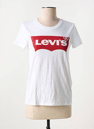Tricou serigrafie mâneci scurte alb LEVI'S femeie