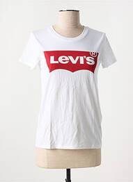 Tricou serigrafie mâneci scurte alb LEVIS femme
