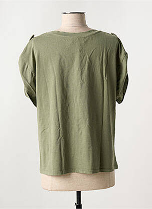Tricou elasticitate mâneci scurte verde FREEMAN T.PORTER femeie