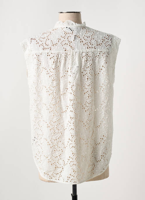 Cămașă croială cambrată fără mâneci bej LE TEMPS DES CERISES femme