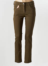 Pantalon slim țesătură poplin mărime normală verde ZERRES femme
